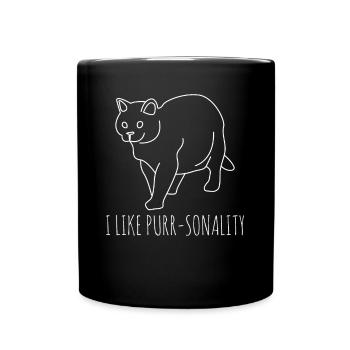 Cat with Personality Cats - Tasse einfarbig - Schwarz - Vorne