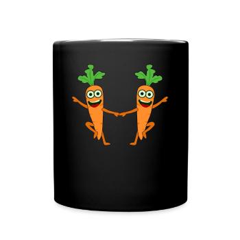 Carrots dancing Boogie Woogie - Tasse einfarbig - Schwarz - Vorne