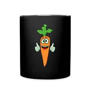 Carrots Happy Carrot - Tasse einfarbig - Schwarz - Vorne