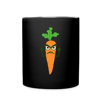 Grumpy Carrot - Tasse einfarbig - Schwarz - Vorne