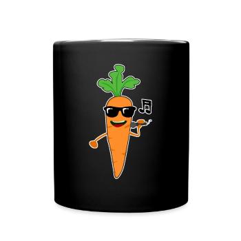 Carrots singing Carrot - Tasse einfarbig - Schwarz - Vorne