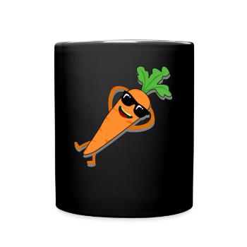 Carrot with Sunglasses Carrots - Tasse einfarbig - Schwarz - Vorne