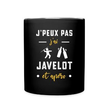 je peux pas j'ai javelot apéro humour - Mug uni - noir - Devant