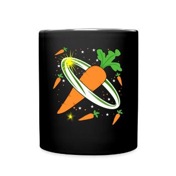 Carrot in Space Carrots - Tasse einfarbig - Schwarz - Vorne