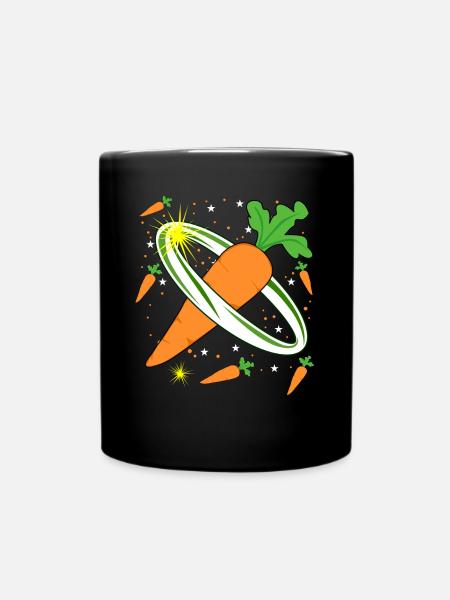 Carrot in Space Carrots - Tasse einfarbig - Schwarz