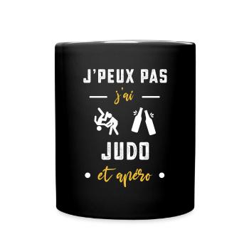 je peux pas j'ai judo apéro humour - Mug uni - noir - Devant