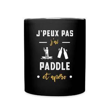 je peux pas j'ai paddle apéro humour - Mug uni - noir - Devant