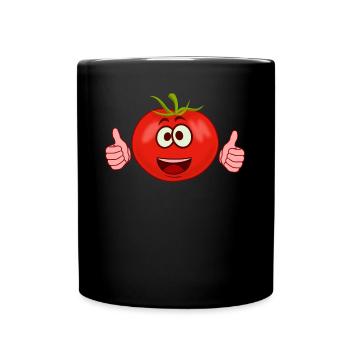 Tomatoes Happy Tomato - Tasse einfarbig - Schwarz - Vorne