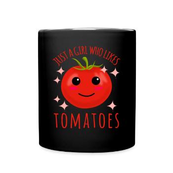 Tomato Girl Tomatoes - Tasse einfarbig - Schwarz - Vorne