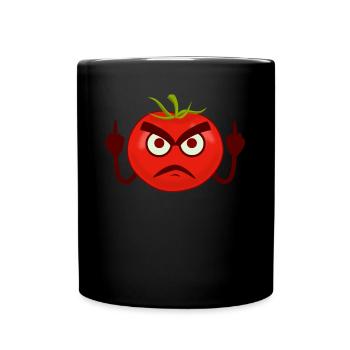 Tomatoes Angry Tomato - Tasse einfarbig - Schwarz - Vorne