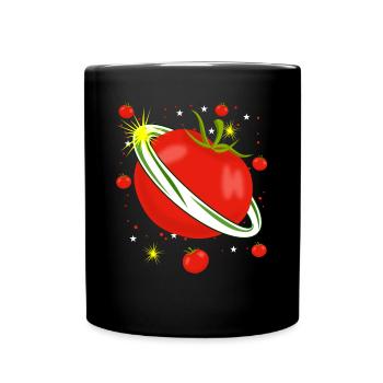 Tomatoes in Space Tomato - Tasse einfarbig - Schwarz - Vorne