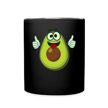 Avocado Happy Avocados - Tasse einfarbig - Schwarz - Vorne