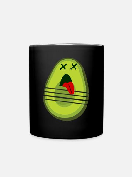 Avocado Cutting Avocados - Tasse einfarbig - Schwarz