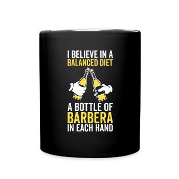 Balanced Diet Bottle Barbera Lover - Full Colour Mug - black - Front