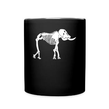 Elephant Skeleton Elephants - Tasse einfarbig - Schwarz - Vorne