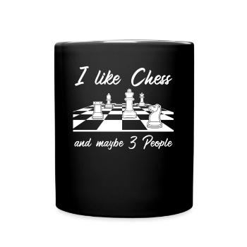 Chess Board - Tasse einfarbig - Schwarz - Vorne