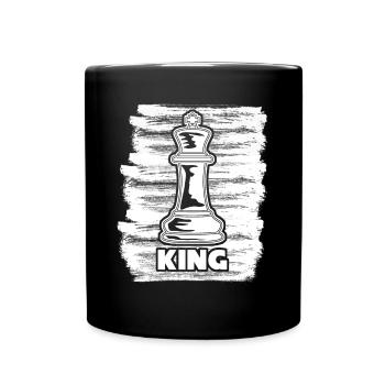 Chess Board King - Tasse einfarbig - Schwarz - Vorne