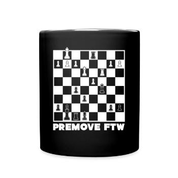 Chess Premove Premoving - Tasse einfarbig - Schwarz - Vorne