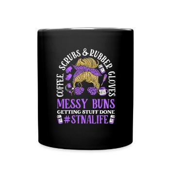 Coffee Scrubs Nurse's Assistant - Full Colour Mug - black - Front