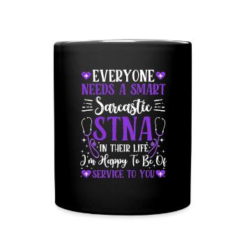 Service To You - State Tested Nursing Assistant - Full Colour Mug - black - Front