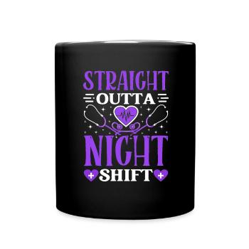 DORTE OUTTA NIGHT - State Tested - Full Colour Mug - black - Front