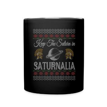 Gardez Saturne dans l’histoire de la - Mug uni - noir - Devant