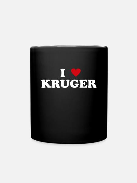 Heart National Park South Africa - I love Kruger - Full Colour Mug - black