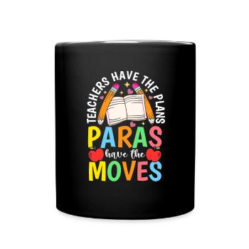 Parapro Teacher Assistant Paraprofessionales - Full Colour Mug - black - Front