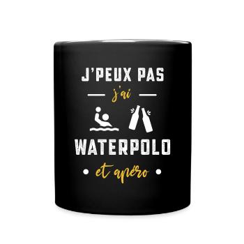 je peux pas j'ai waterpolo apéro humour - Mug uni - noir - Devant