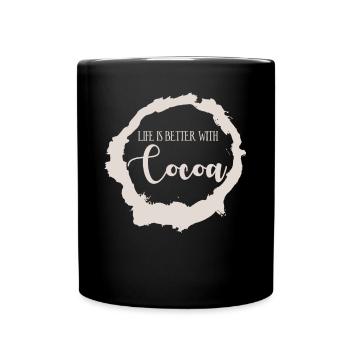 Cocoa Hot Chocolate - Full Colour Mug - black - Front