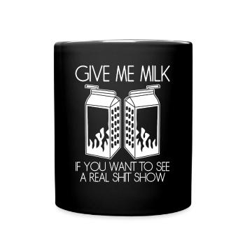 Lactose intolerance - Tasse einfarbig - Schwarz - Vorne