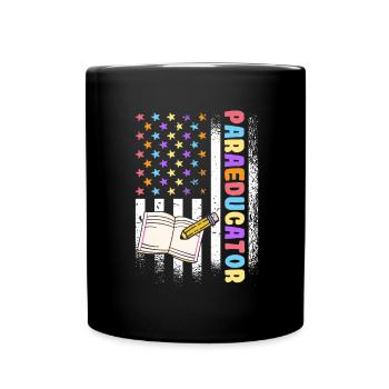 Classroom Assistant Paraprofessional US - Full Colour Mug - black - Front