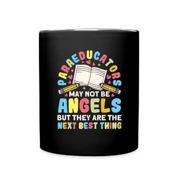 Classroom Assistant Parapro Paraprofessional - Full Colour Mug - black - Front