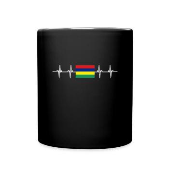African Flag - Mauritus - Full Colour Mug - black - Front