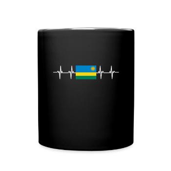 African Flag - Rwanda - Tasse einfarbig - Schwarz - Vorne