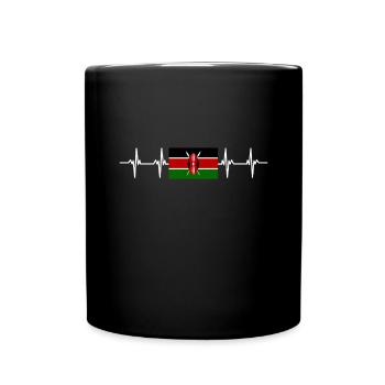 African Flag - Kenya - Tasse einfarbig - Schwarz - Vorne