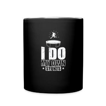 I do my own stunts trampoline hobby - Full Colour Mug - black - Front