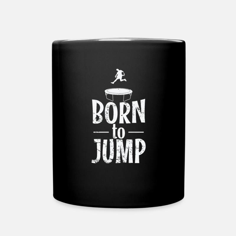 Born to Jump Trampolin Hüpfen Freizeit - Tasse einfarbig - Schwarz