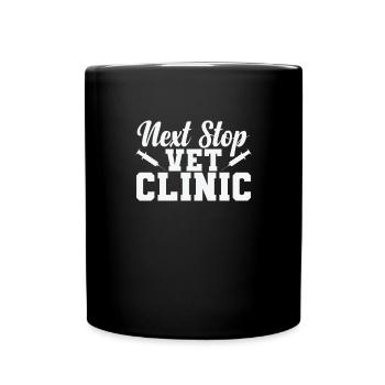 Next Stop Vet Clinic Veterinarian Profession - Full Colour Mug - black - Front