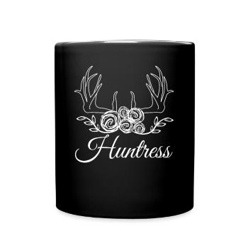 Chasseresse Chasseur - Mug uni - noir - Devant