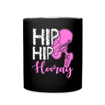 Implant de hanche - Mug uni - noir - Devant