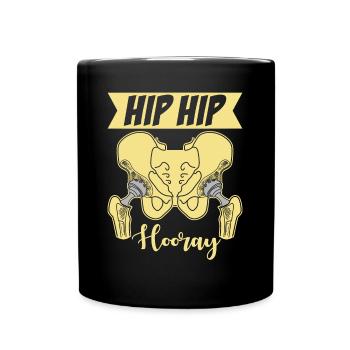 Double implant de hanche - Mug uni - noir - Devant