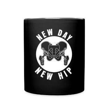 Chirurgie de la hanche à double implant de hanche - Mug uni - noir - Devant
