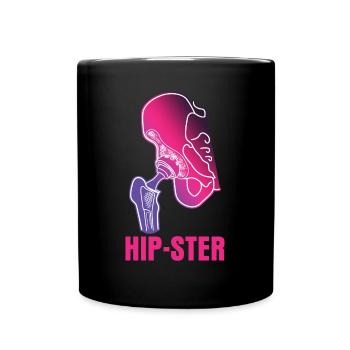 Hip Implant Funny Hip Surgery - Full Colour Mug - black - Front