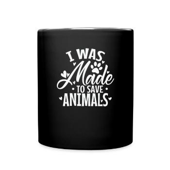 J’ai été fait pour sauver les animaux Profession vétérinaire - Mug uni - noir - Devant