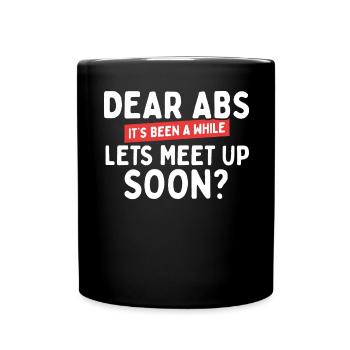 Love Abs, Let's Meet - Women's Gym - Full Colour Mug - black - Front