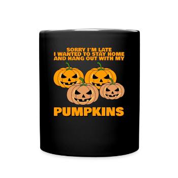 Citrouilles Joke Citrouille - Mug uni - noir - Devant