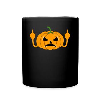 Citrouille Citrouilles Grincheux - Mug uni - noir - Devant