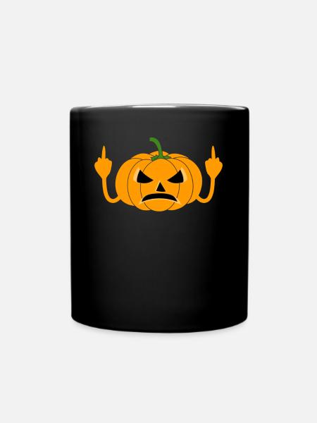 Citrouille Citrouilles Grincheux - Mug uni - noir