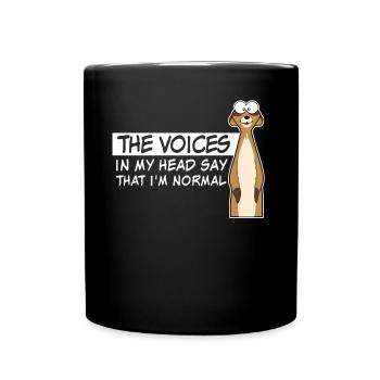 Des voix dans ma tête Folie - Mug uni - noir - Devant